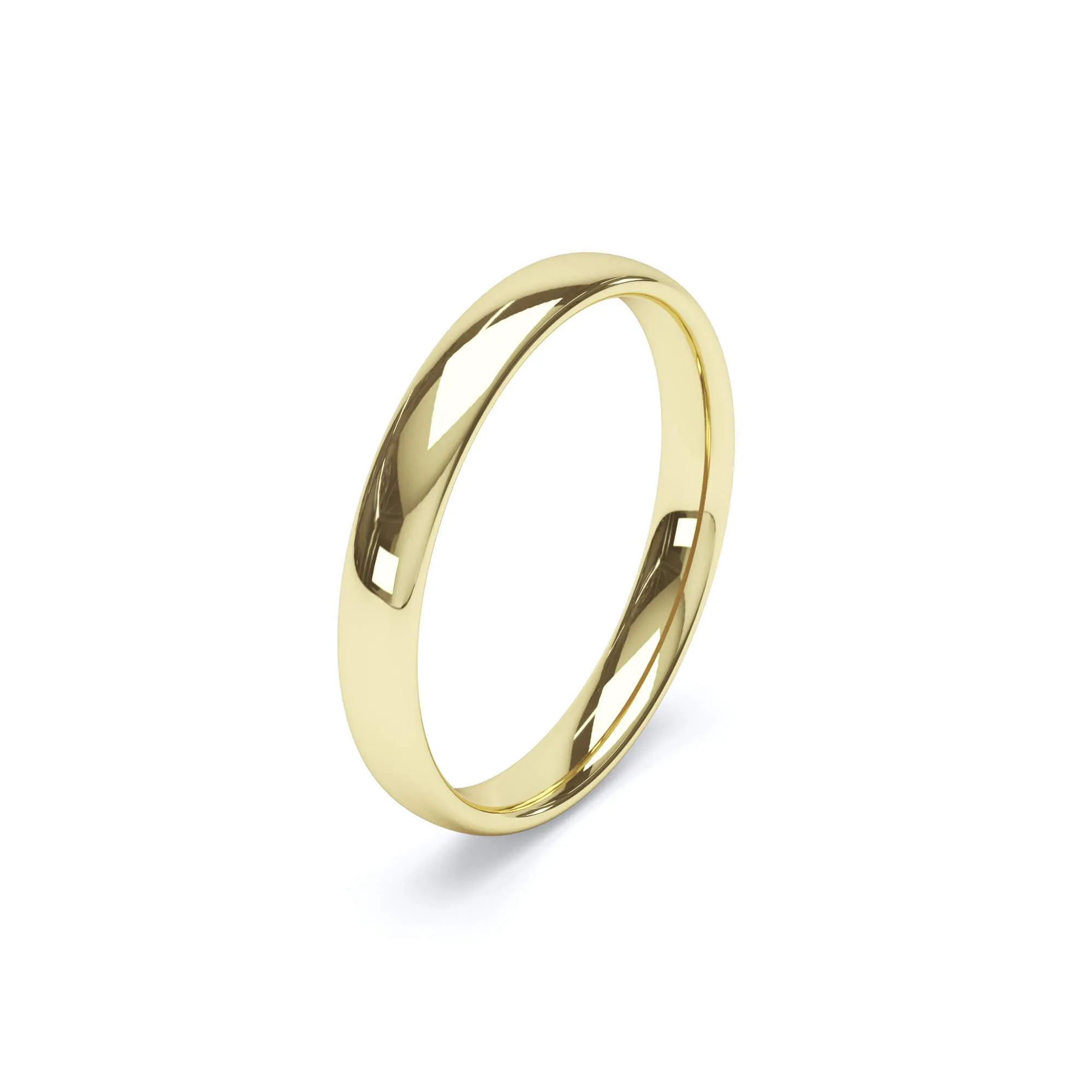 - Regular Court Profile Wedding Ring 9k Yellow Gold