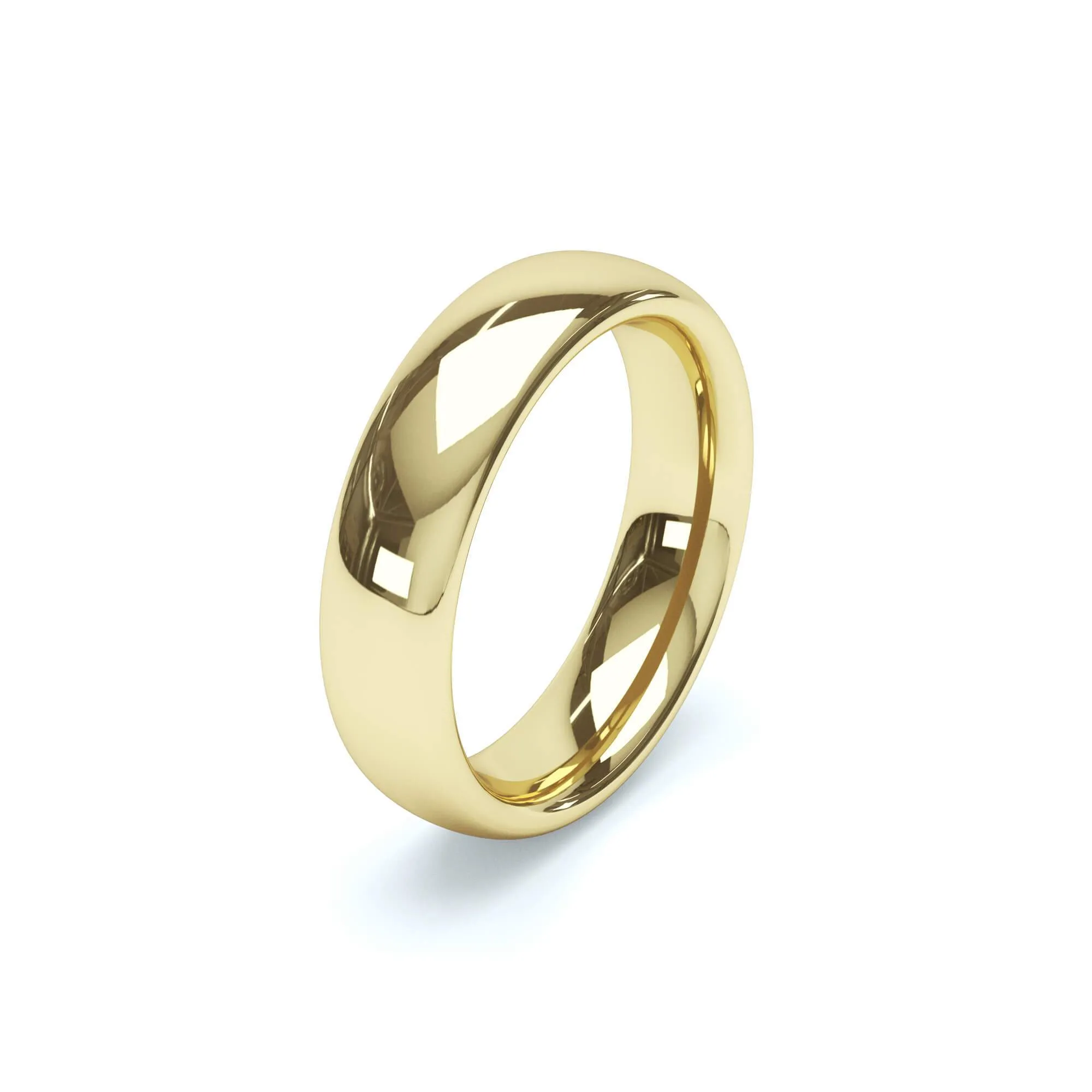 - Regular Court Profile Wedding Ring 9k Yellow Gold