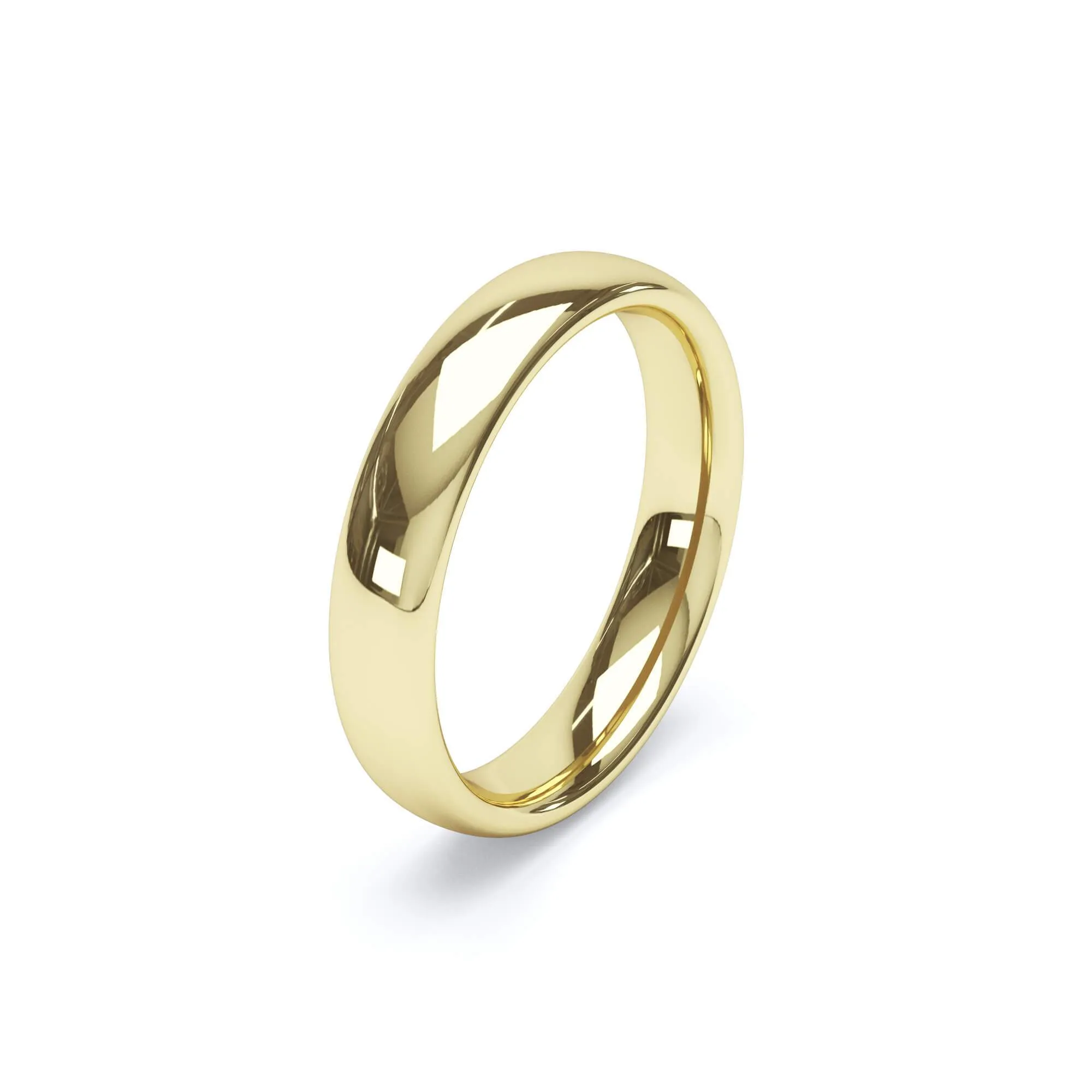 - Regular Court Profile Wedding Ring 9k Yellow Gold