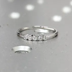 0.03CTW Bezel Set Diamond Wedding Band