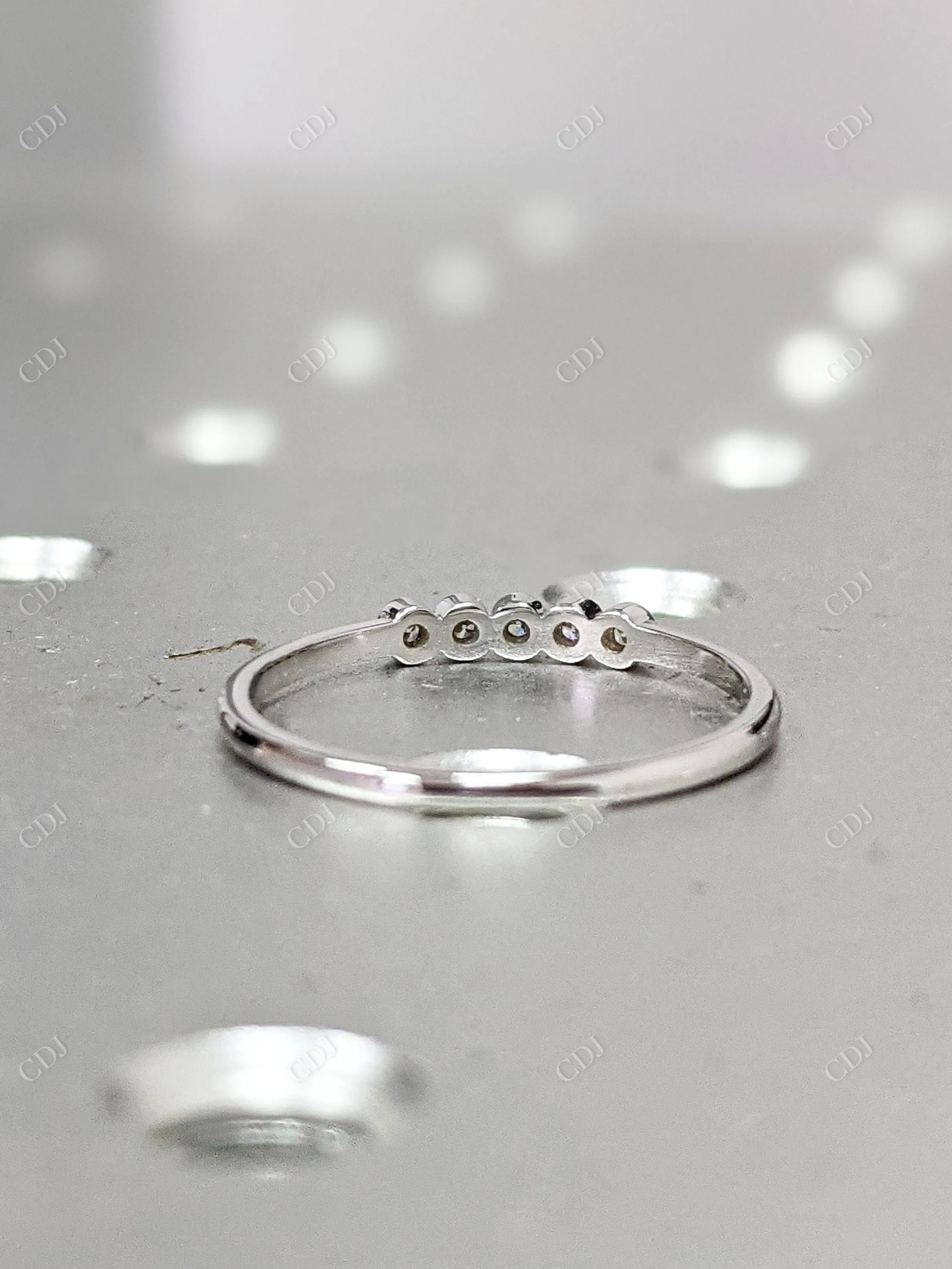 0.03CTW Bezel Set Diamond Wedding Band