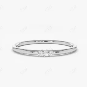 0.042 CTW Round Lab Grown Diamond Stacking Wedding Band