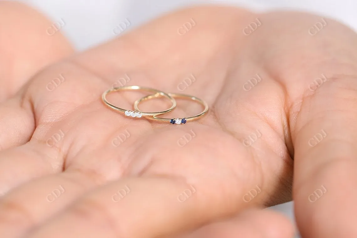 0.042 CTW Round Lab Grown Diamond Stacking Wedding Band