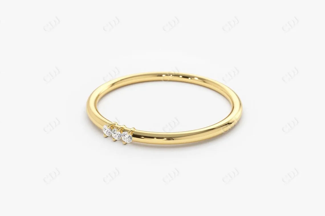 0.042 CTW Round Lab Grown Diamond Stacking Wedding Band