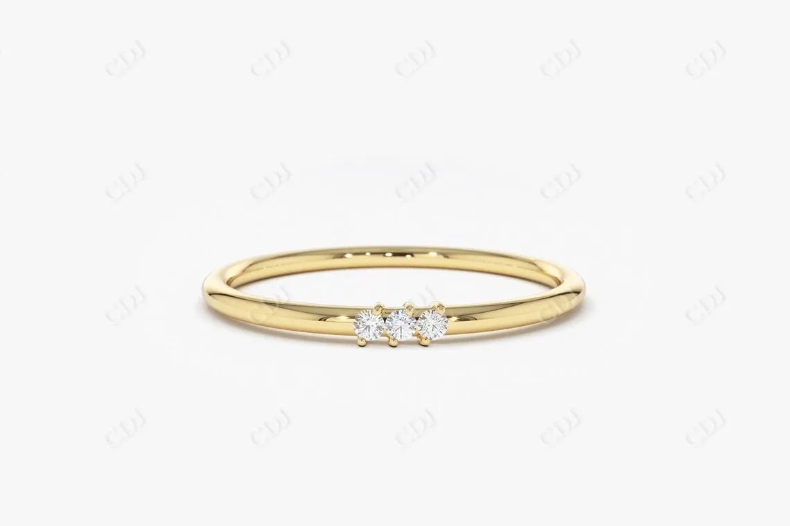 0.042 CTW Round Lab Grown Diamond Stacking Wedding Band