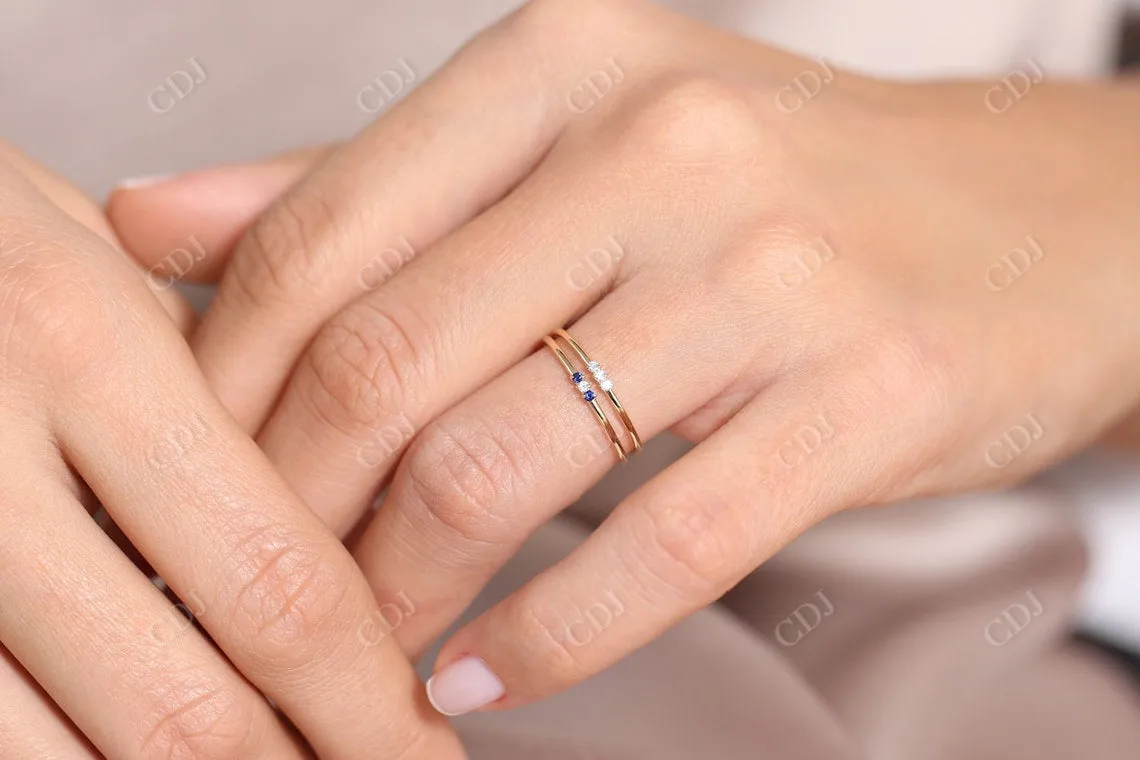 0.042 CTW Round Lab Grown Diamond Stacking Wedding Band