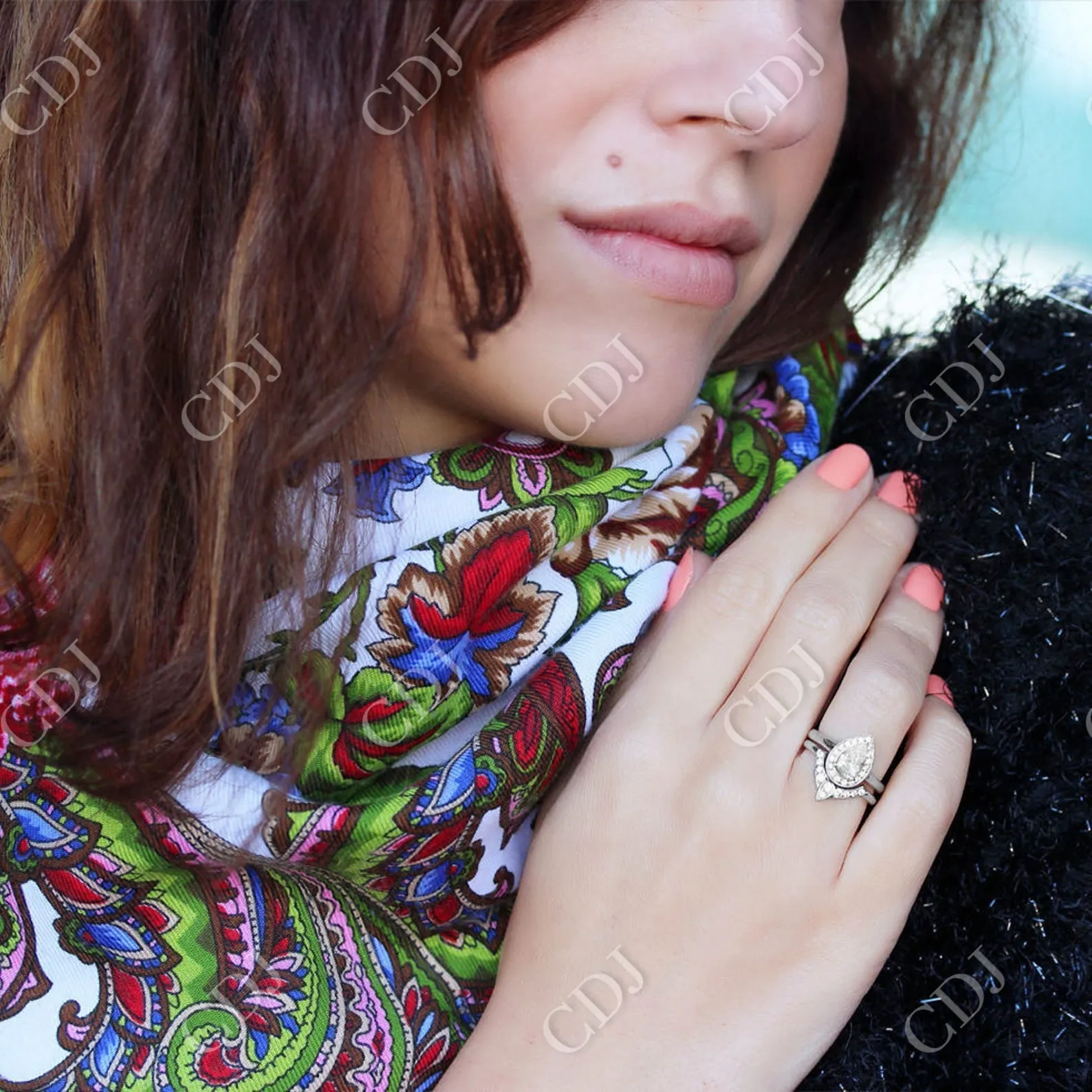 0.10CTW Third Eye Natural Diamond Wedding Band
