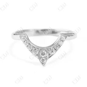 0.10CTW Third Eye Natural Diamond Wedding Band