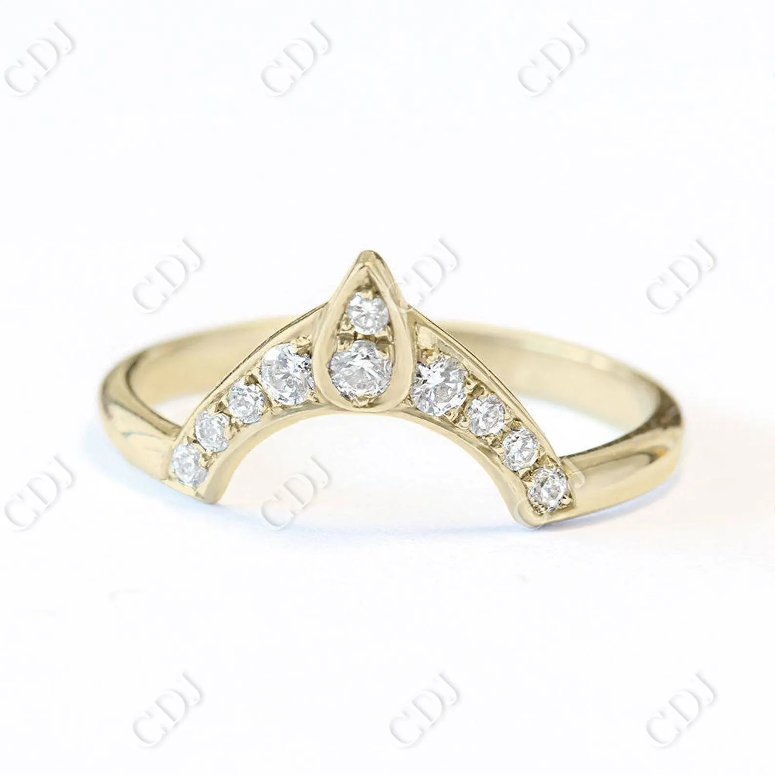 0.10CTW Third Eye Natural Diamond Wedding Band