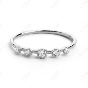 0.12CTW Lab Grown Round Diamond Wedding Band