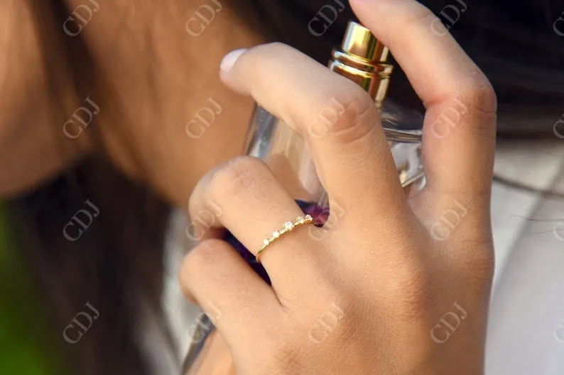 0.12CTW Lab Grown Round Diamond Wedding Band