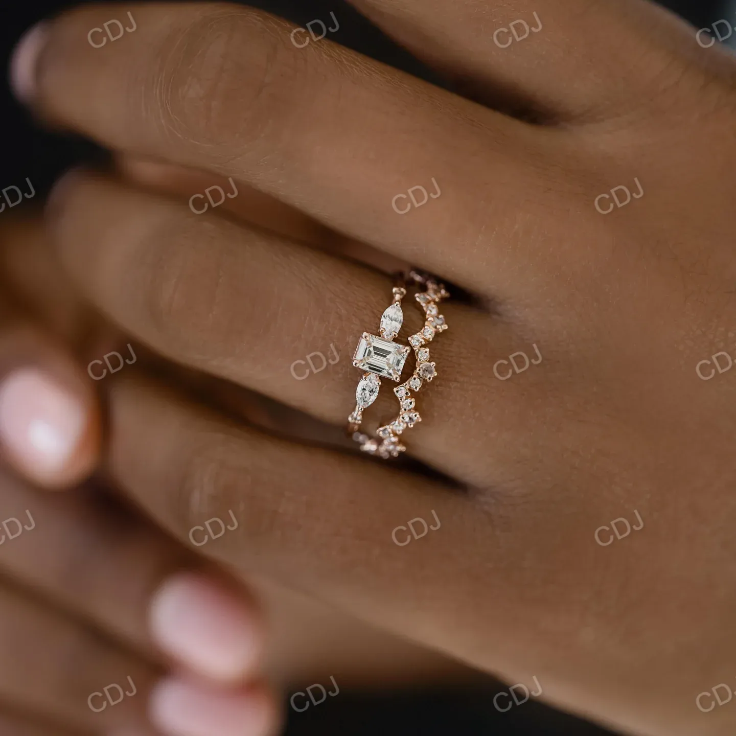 0.19CTW Half Eternity Natural Diamond Round Wedding band