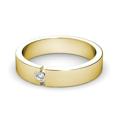 0.20 CT Round Cut Diamonds - Mens Wedding Band