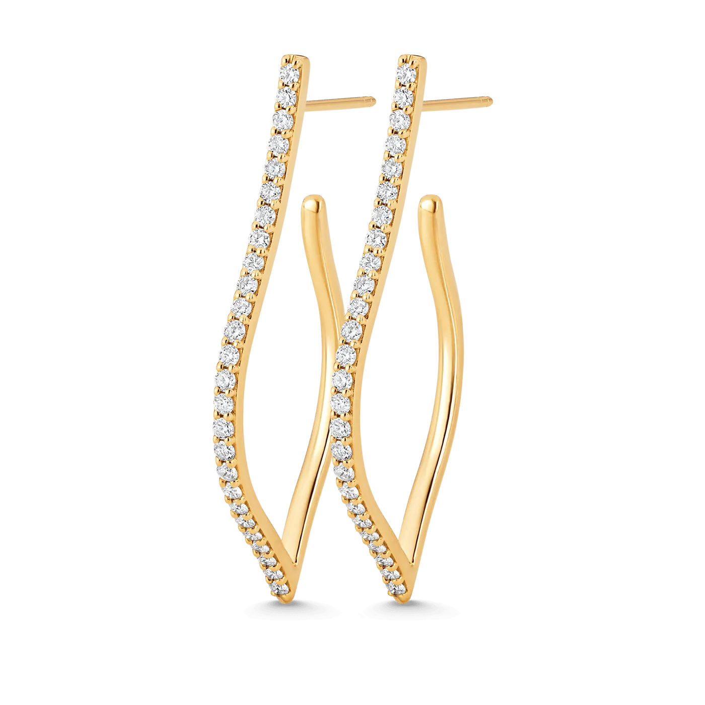 0.73 TCW Round Moissanite Diamond Hoop Earrings