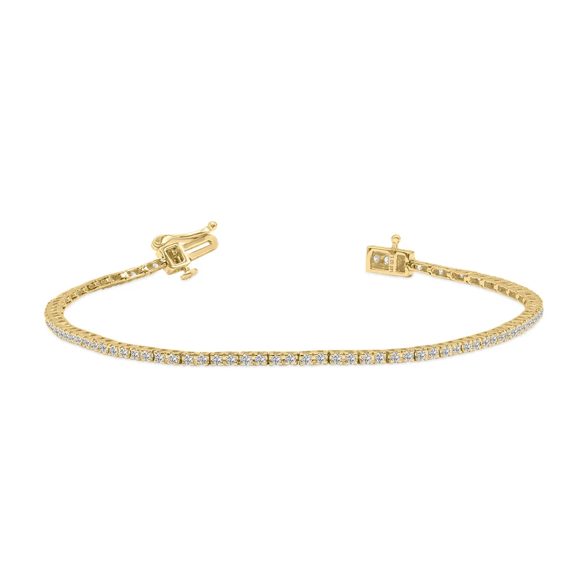 1 Carat Tw Lab Grown Diamond Tennis Bracelet In 14K Yellow Gold
