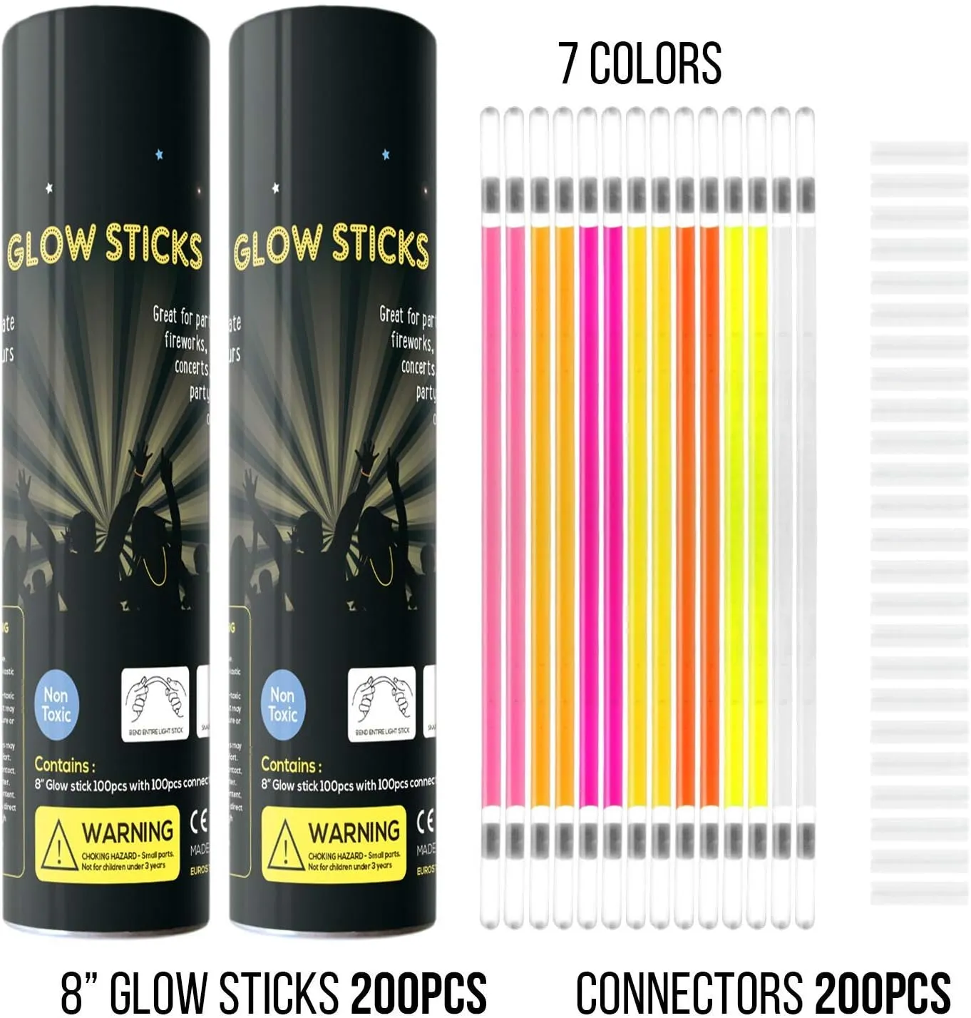 100 x 2 Canisters Glow Sticks