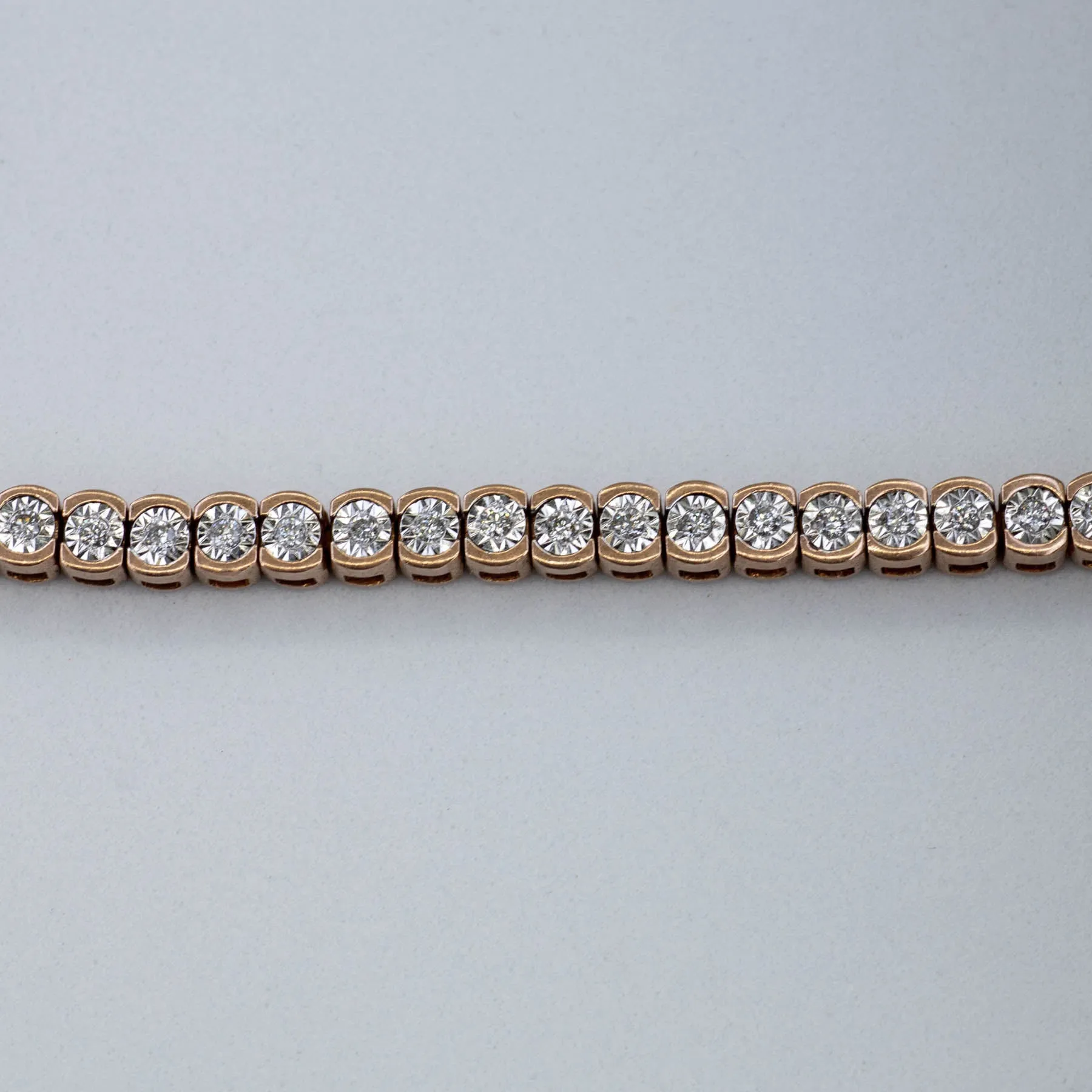 10k Adjustable Diamond Tennis Bracelet | 0.20ctw | Up to 9.5" |