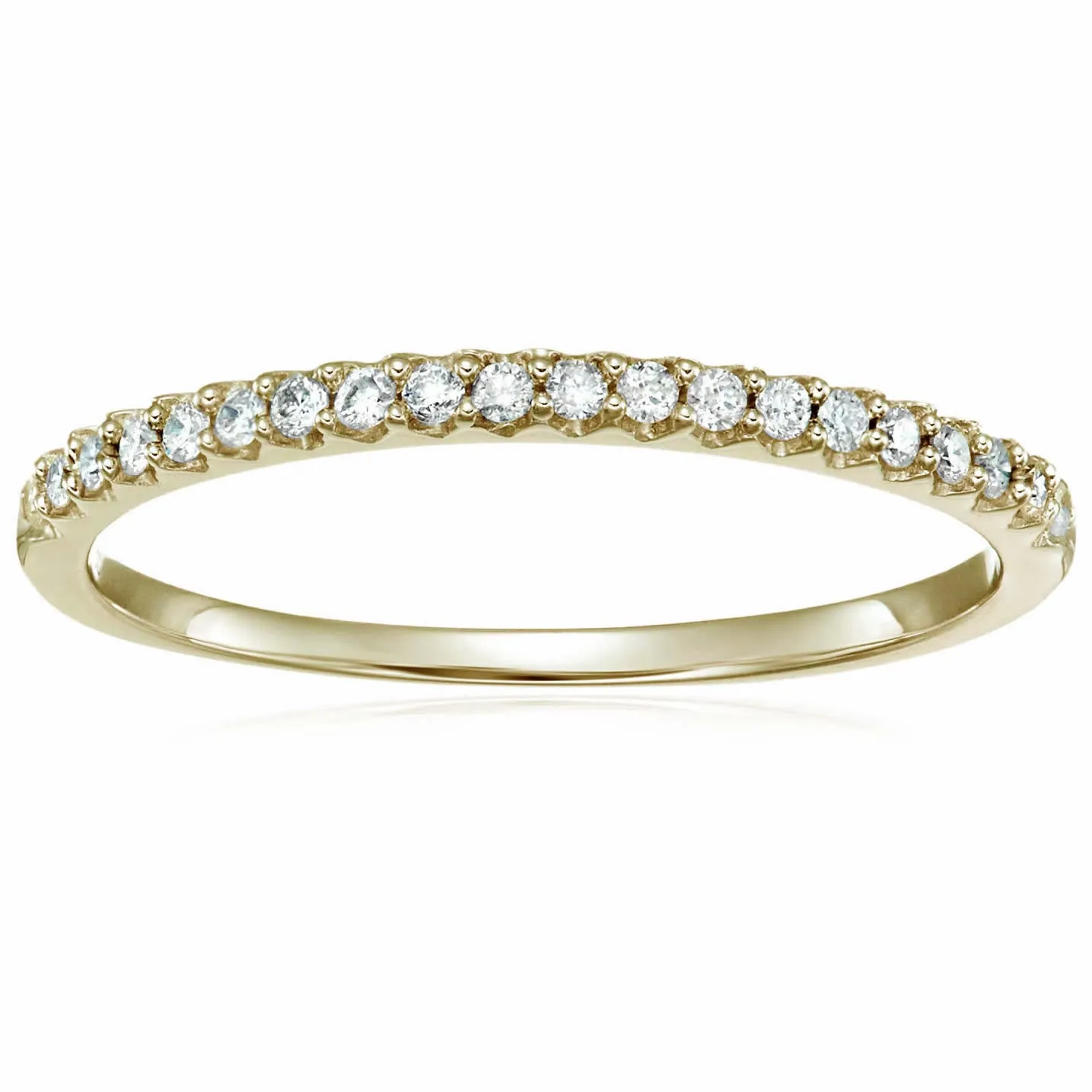 1/10 cttw Pave Petite Diamond Band in 10K Rose Gold