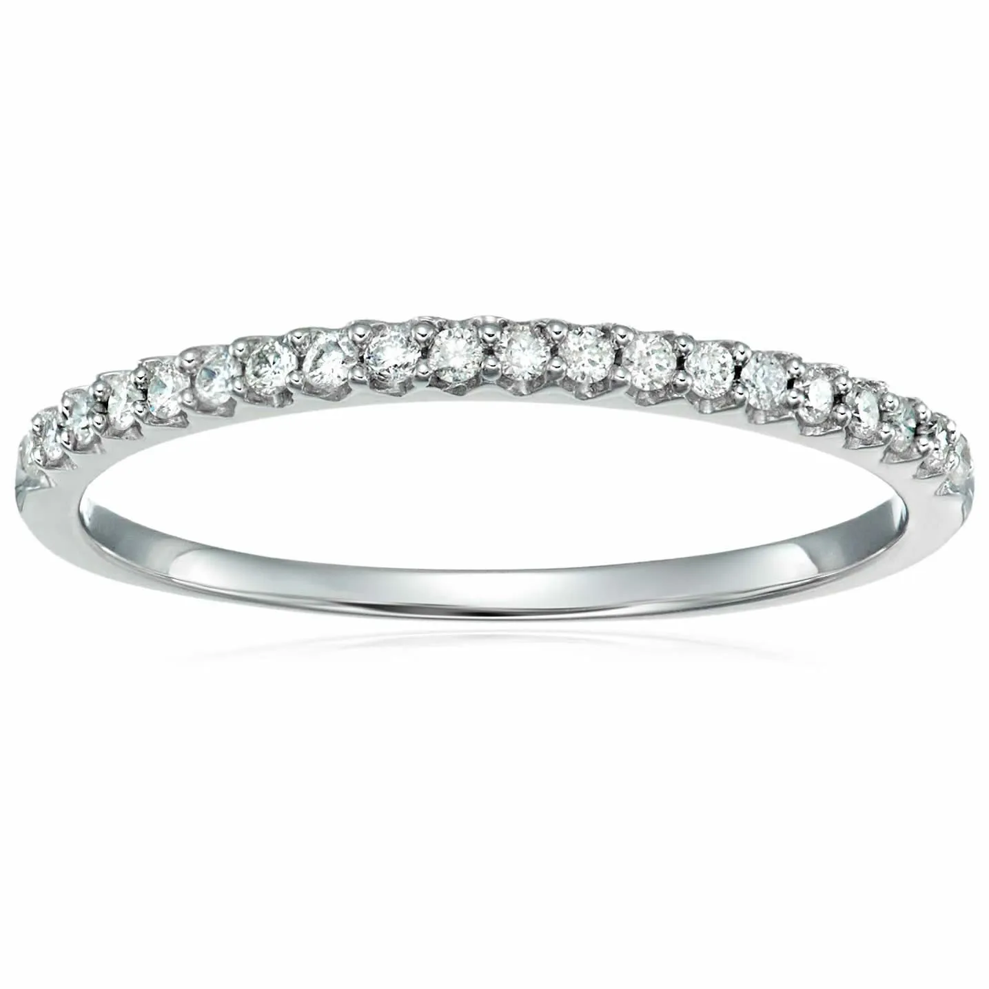 1/10 cttw Pave Petite Diamond Band in 10K Rose Gold