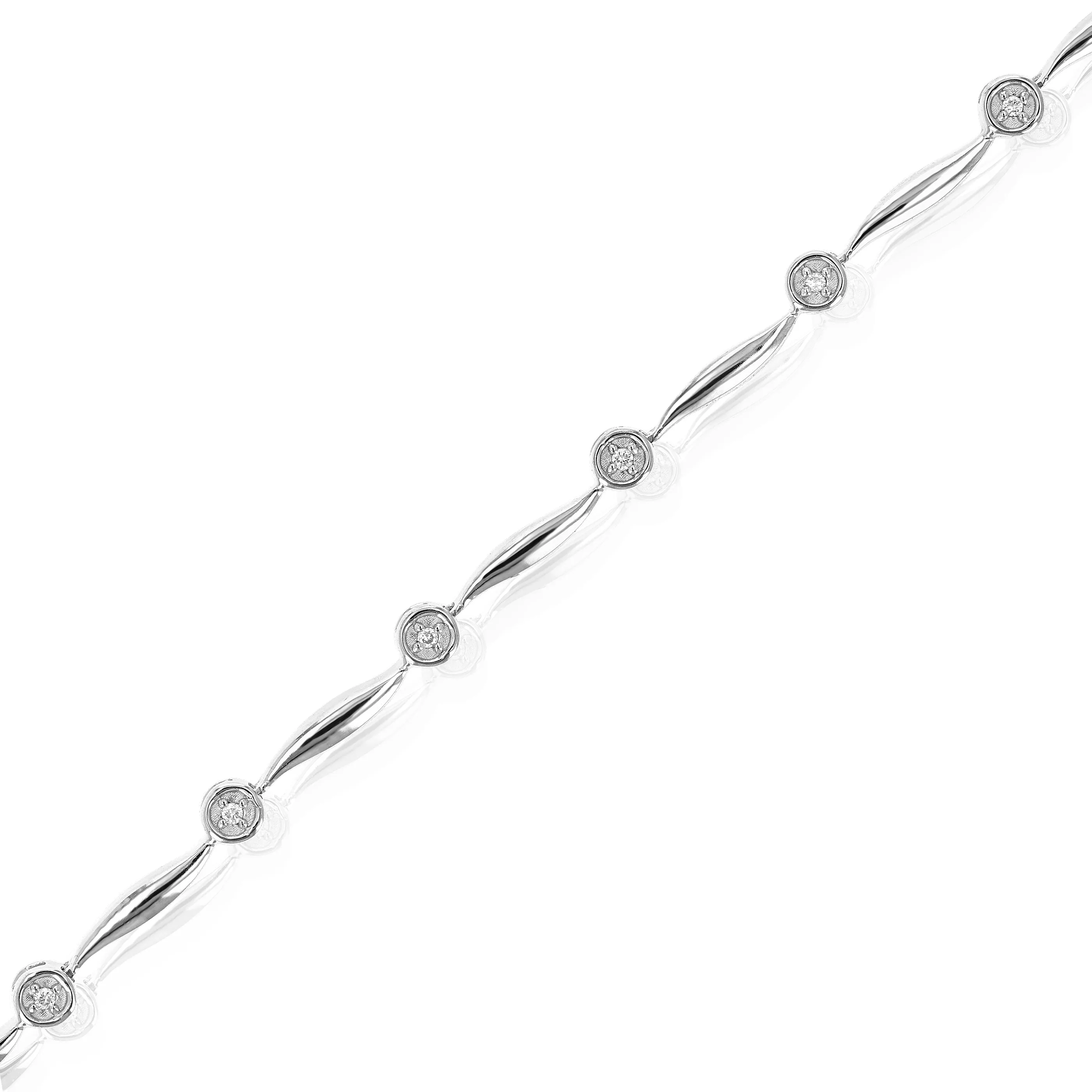 1/16 cttw Lab Grown Diamond Tennis Bracelet in Sterling Silver