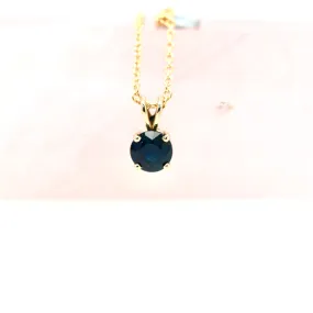 14ct Yellow Gold Parti Sapphire Pendant 5mm