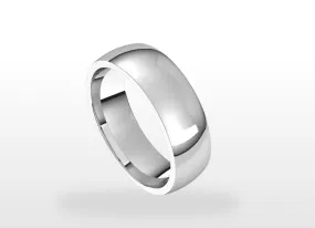 14k Gold 5mm Half Round Light Comfort Fit Classic Wedding Band