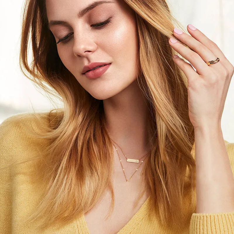 14K Gold Plated Chic Layering Necklace for Women