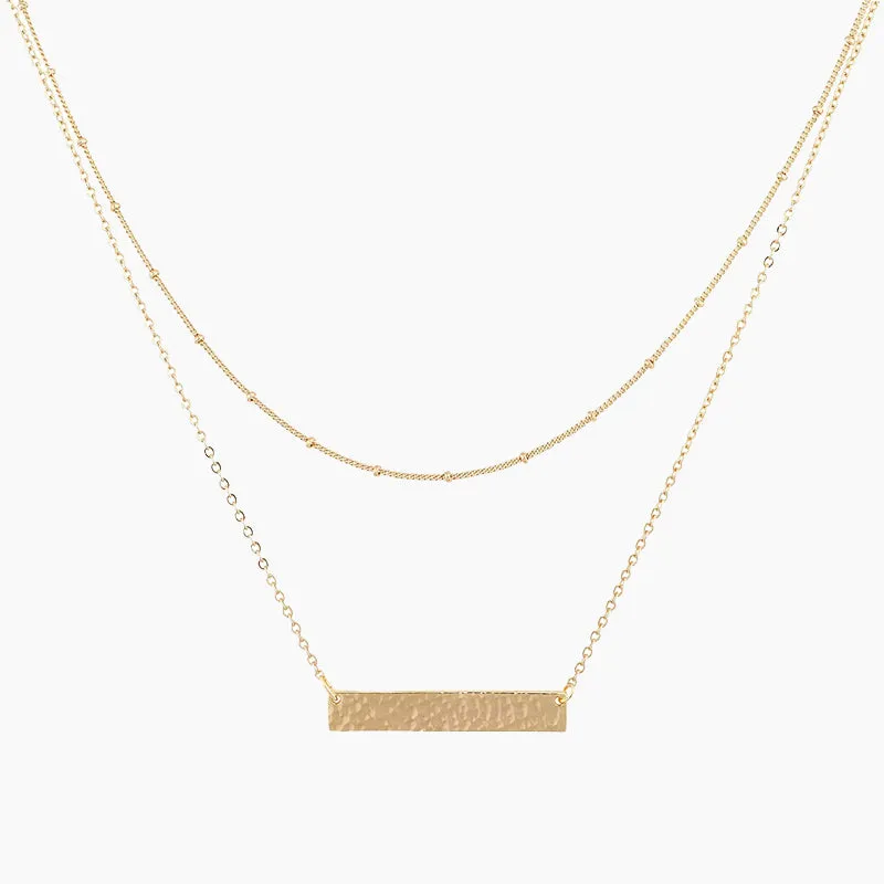 14K Gold Plated Chic Layering Necklace for Women