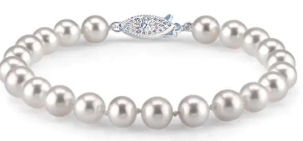 14K Yellow Gold 7-7.5mm Freshwater Pearl Strand Bracelet
