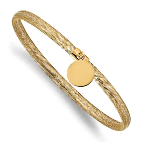 14k Yellow Gold Stretch Dangle Charm Bracelet