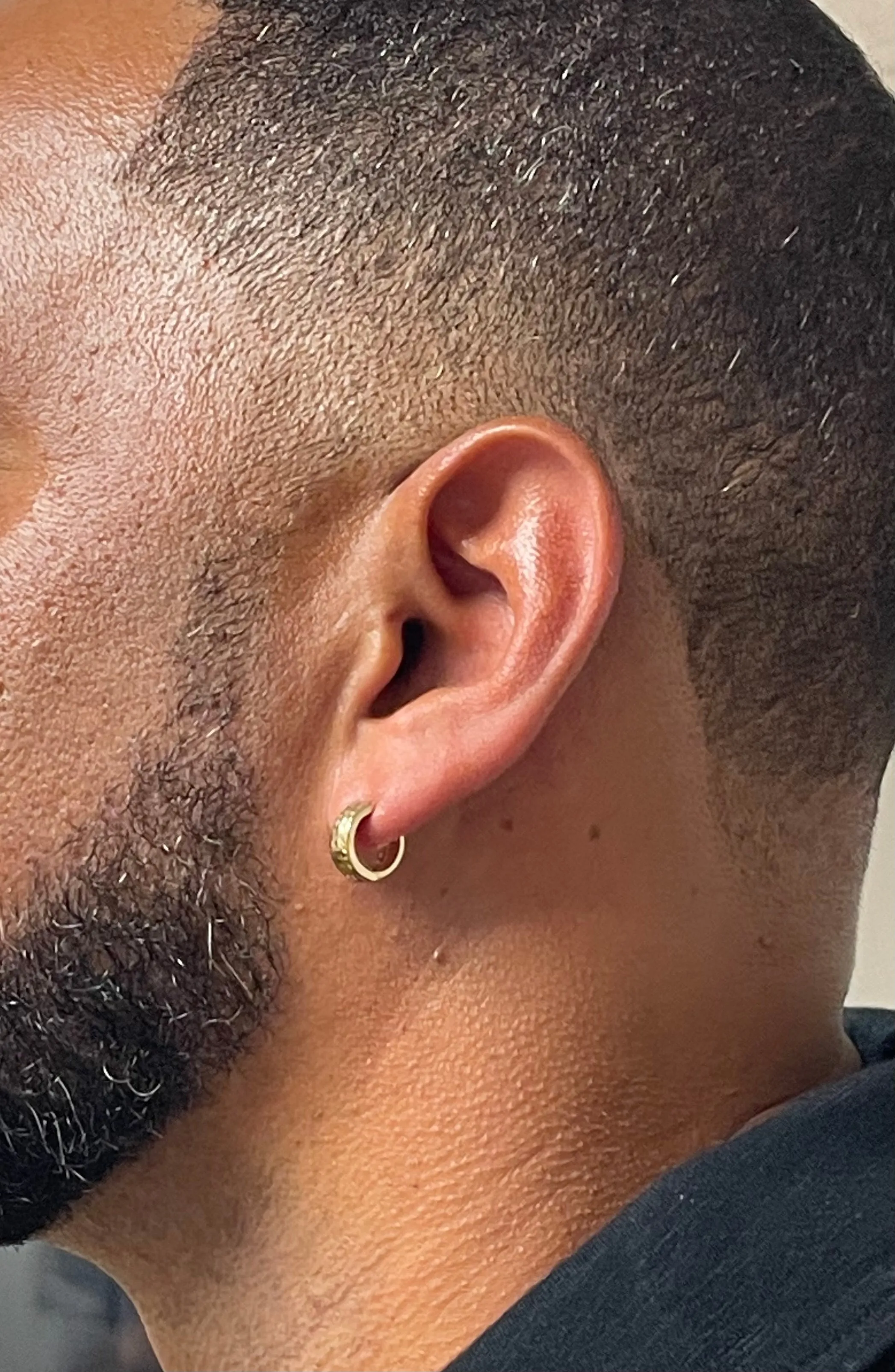 14k Yellow or Rose Gold Hinged Huggie Hoop Earrings (5mm), 1/2 inch (13mm)