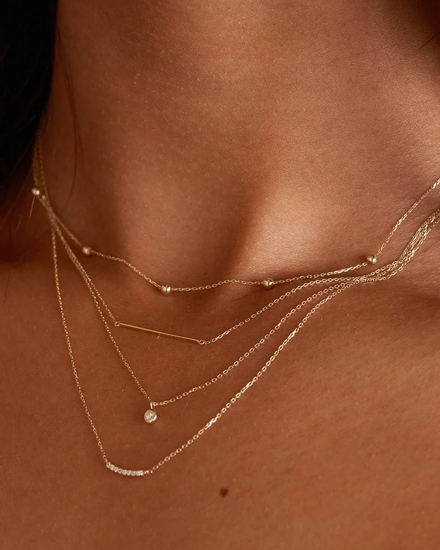14kt Gold Magma Single Diamond Necklace