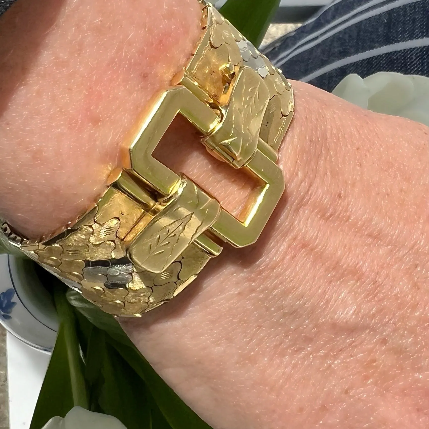18 karat Estate Art Deco Gold Bracelet