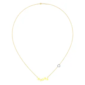 18k Diamond Gold Pendant With The Design Of 5 Stars