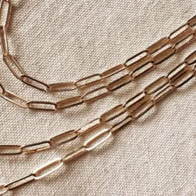 18k Gold Filled Classic Paperclip Chain