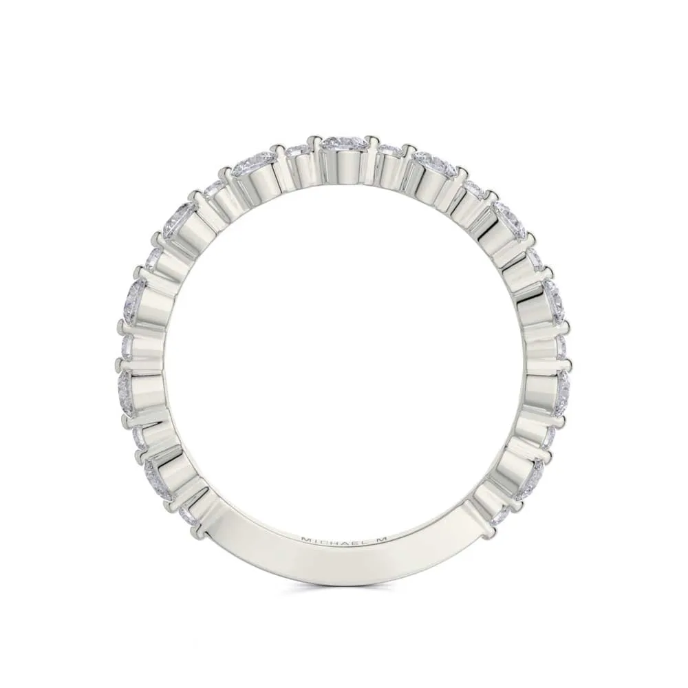 18k White Gold Single Prong Diamond Band
