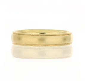 18k Yellow Gold Men's Wedding Band