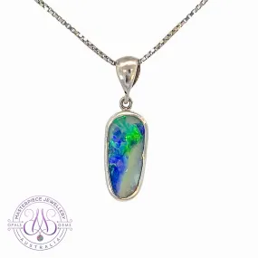 18kt White Gold Boulder Opal 2.2ct pendant