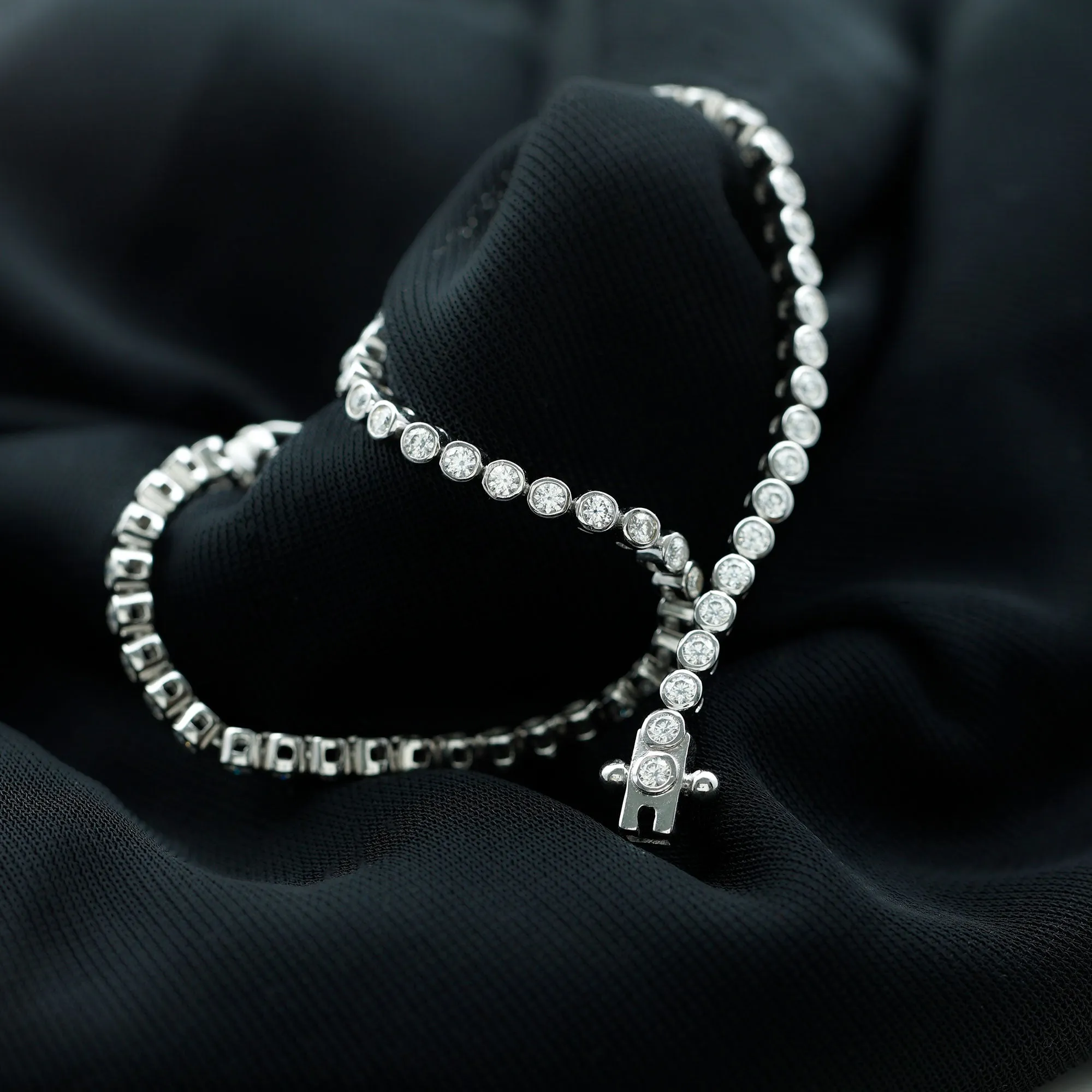 2.25 CT Bezel Set Cubic Zirconia Tennis Bracelet in Gold