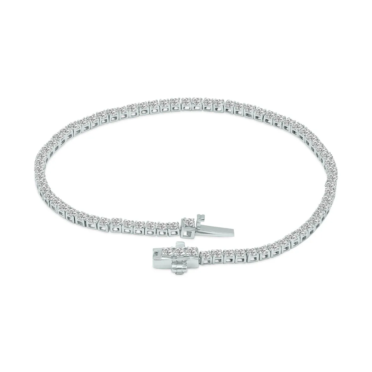 3 Carat Tw Lab Grown Diamond Tennis Bracelet In 14K White Gold