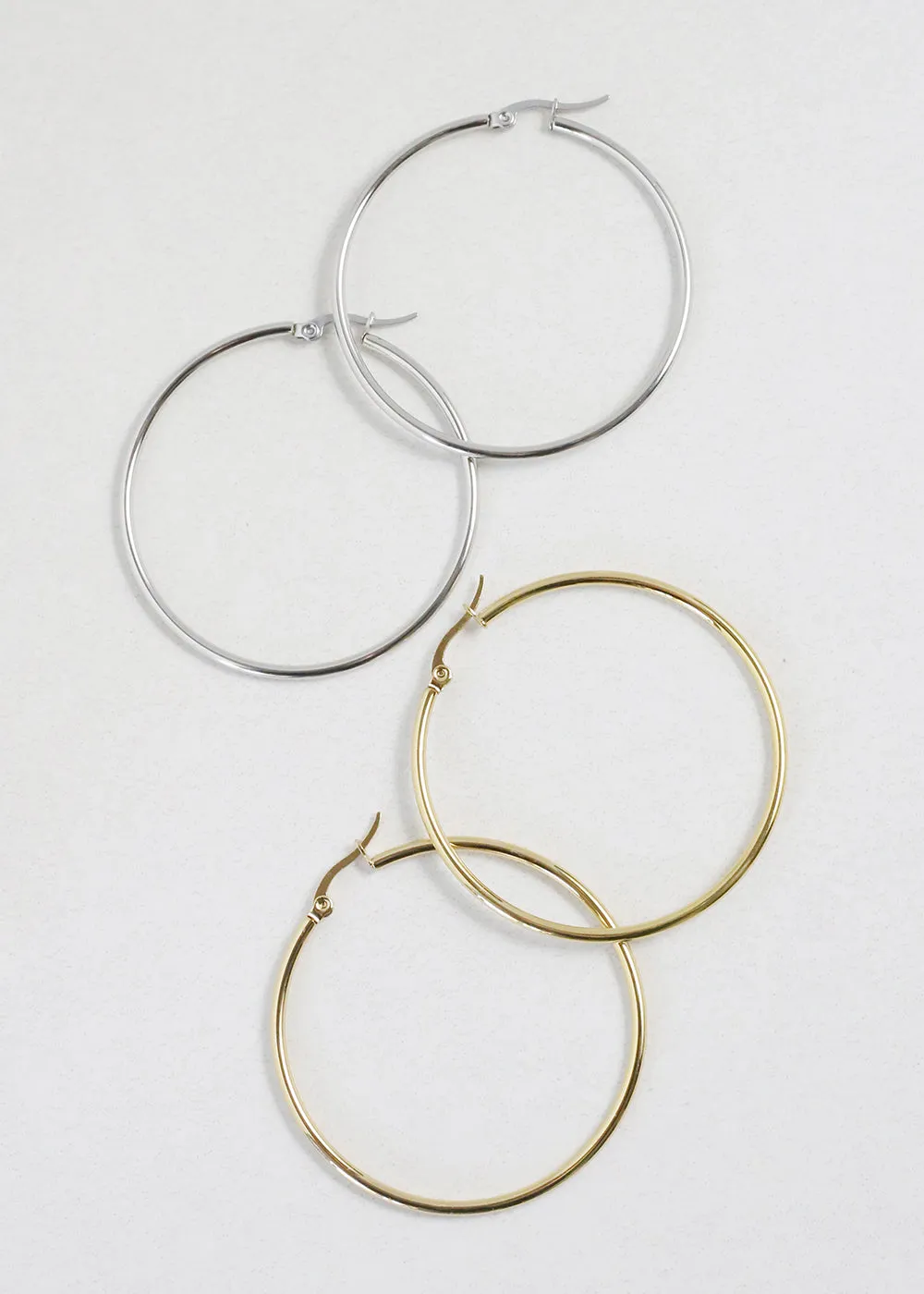 50mm Stainless Steel Hoop Earring
