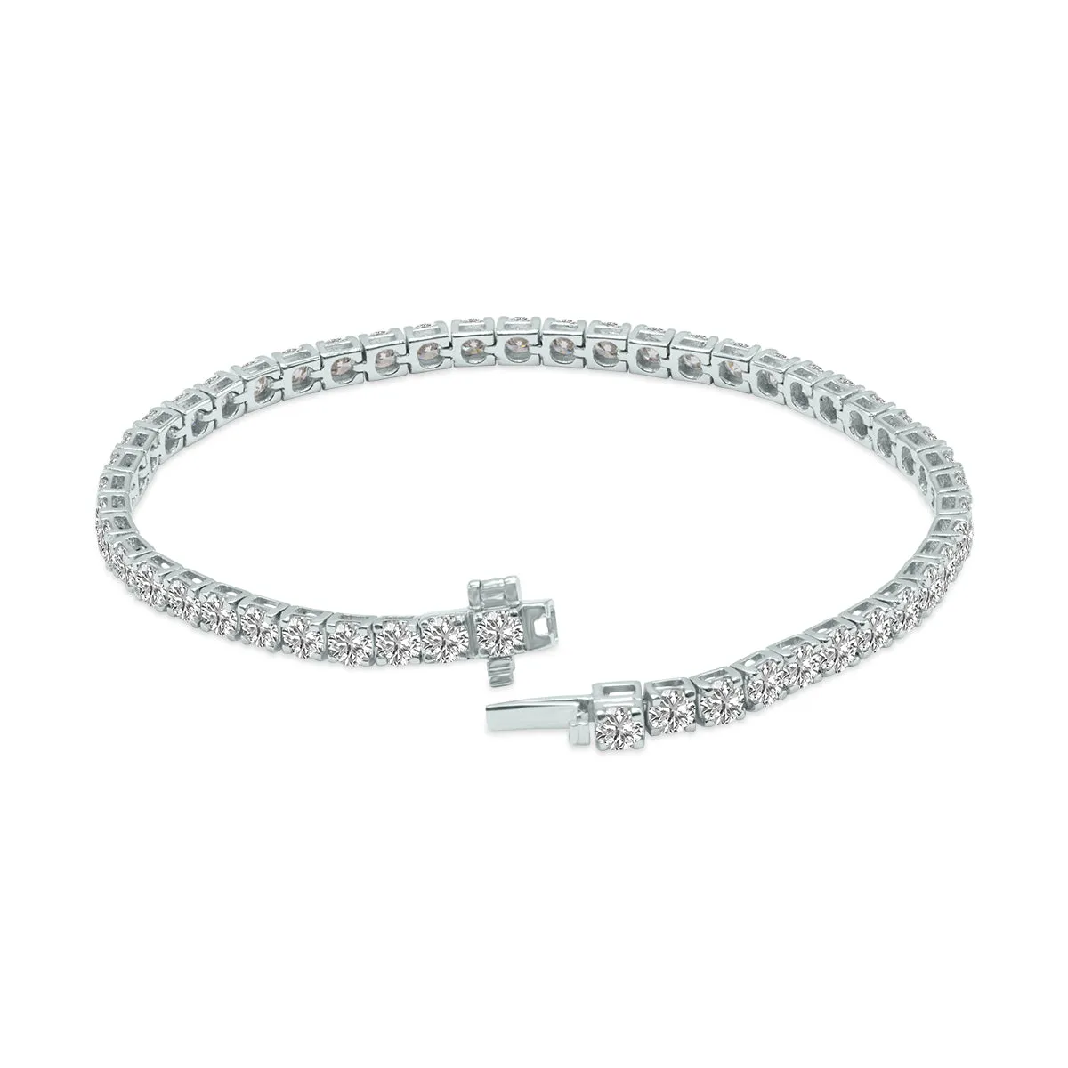 6 Carat Tw Lab Grown Diamond Tennis Bracelet In 14K White Gold