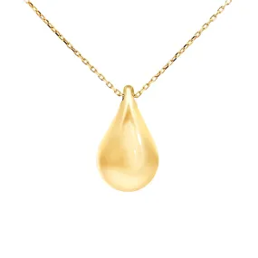 9ct Yellow Gold Teardrop Puff Pendant