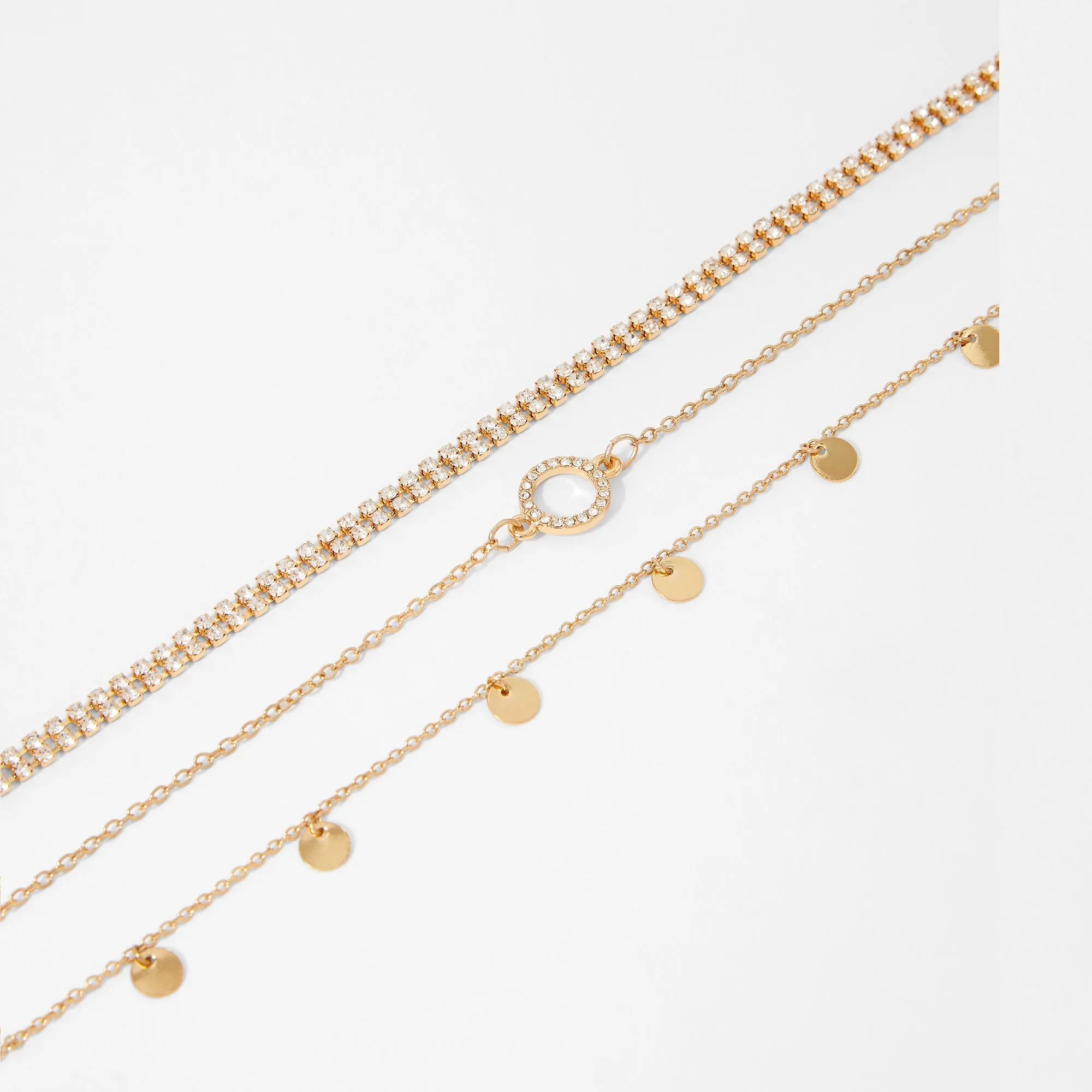 Accessorize London Women's Set Of 3 Sparkle Choker Necklace