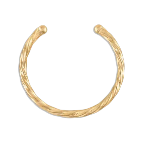 Alexa Leigh-Twist Bangle Bracelet-Gold