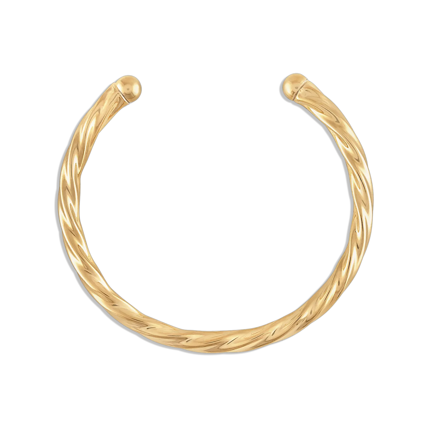 Alexa Leigh-Twist Bangle Bracelet-Gold