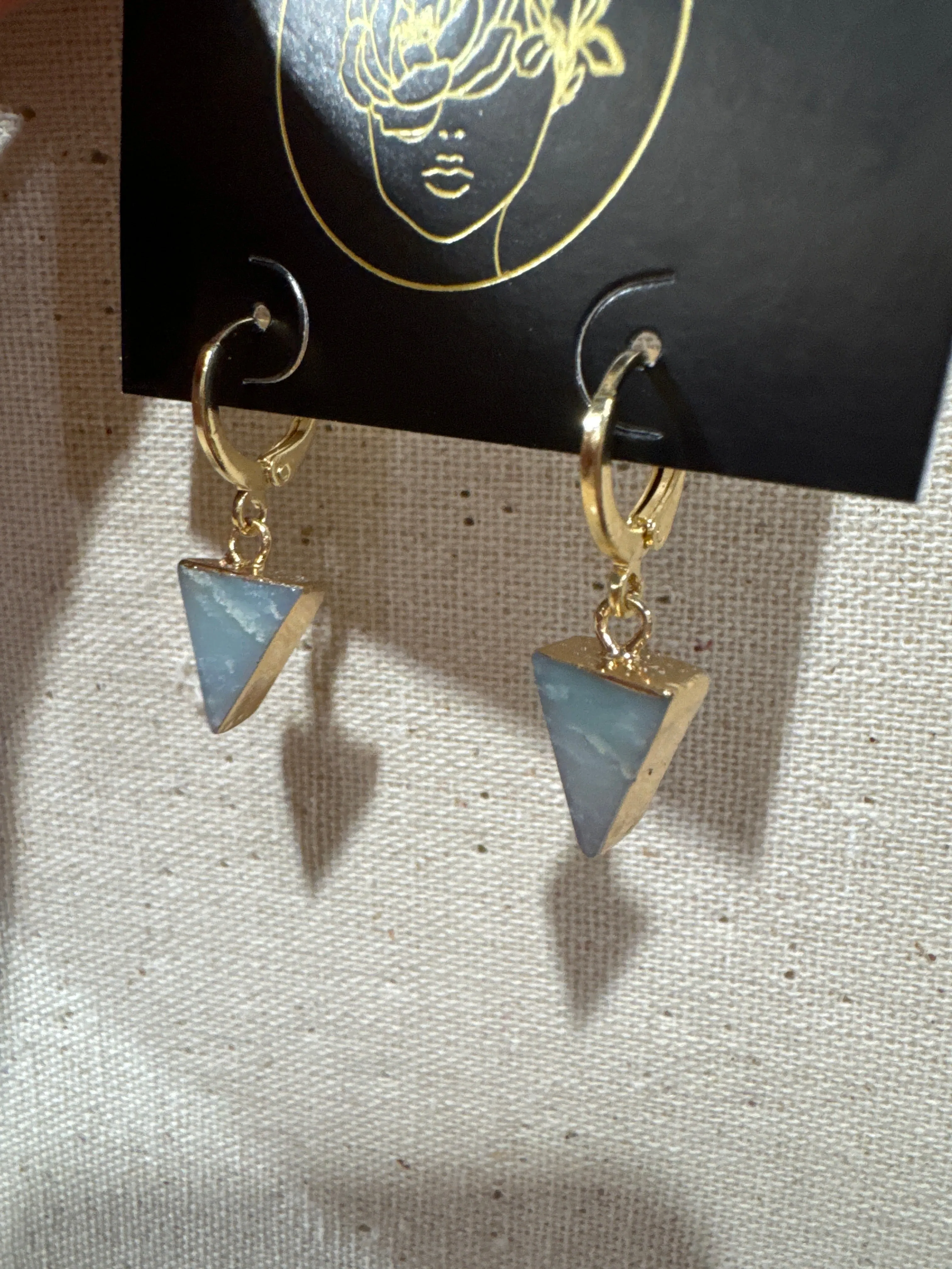 Amazonite Huggie Earrings