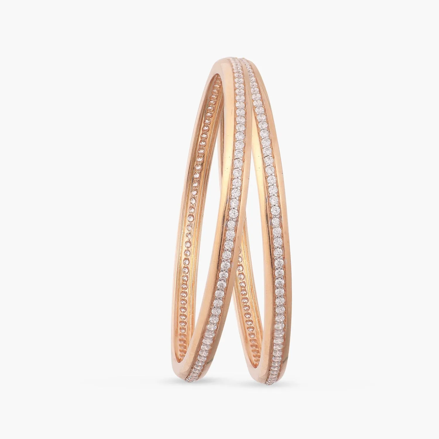Amelia Delicate CZ Silver Bangles