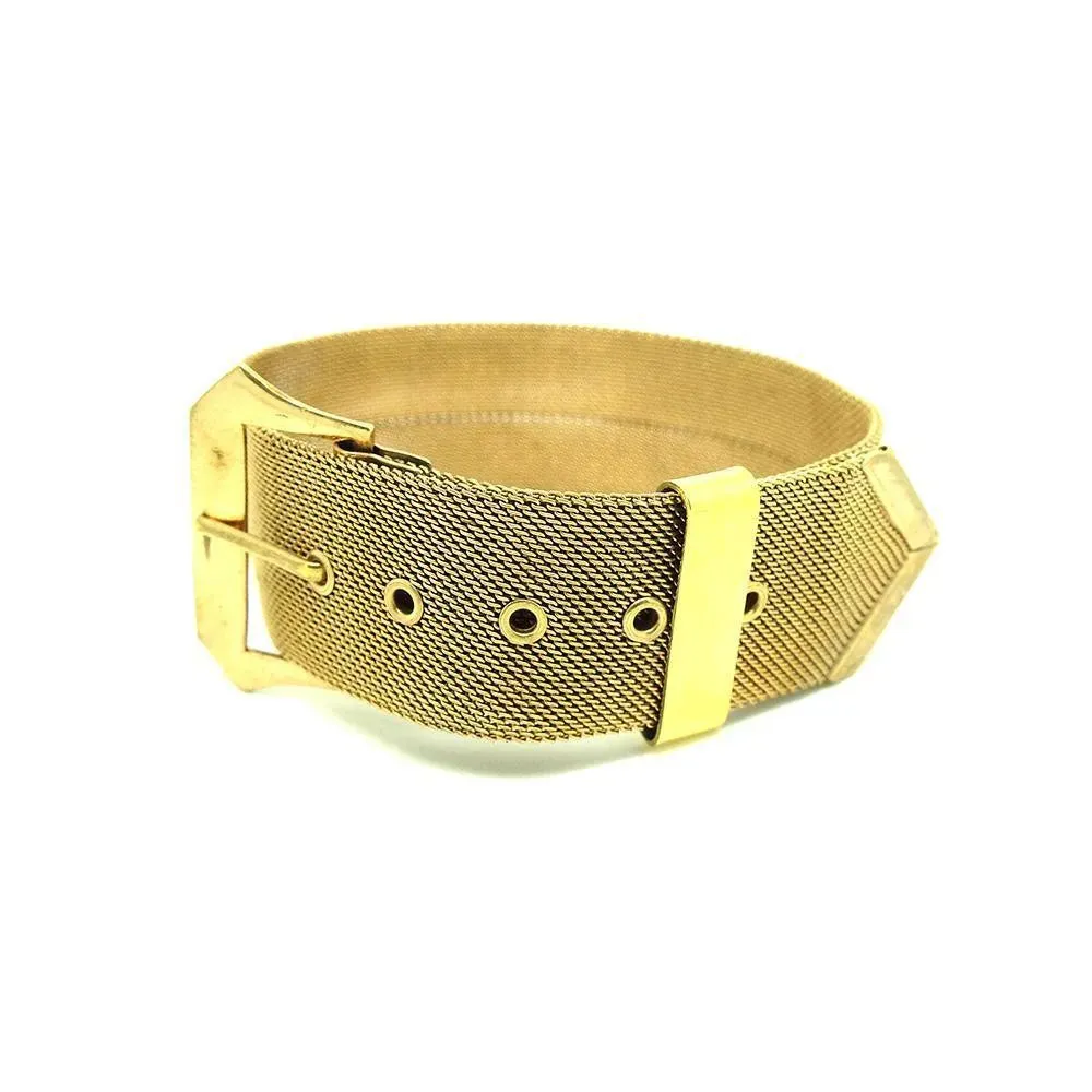 Antique Victorian Brass Buckle Wrap Bracelet
