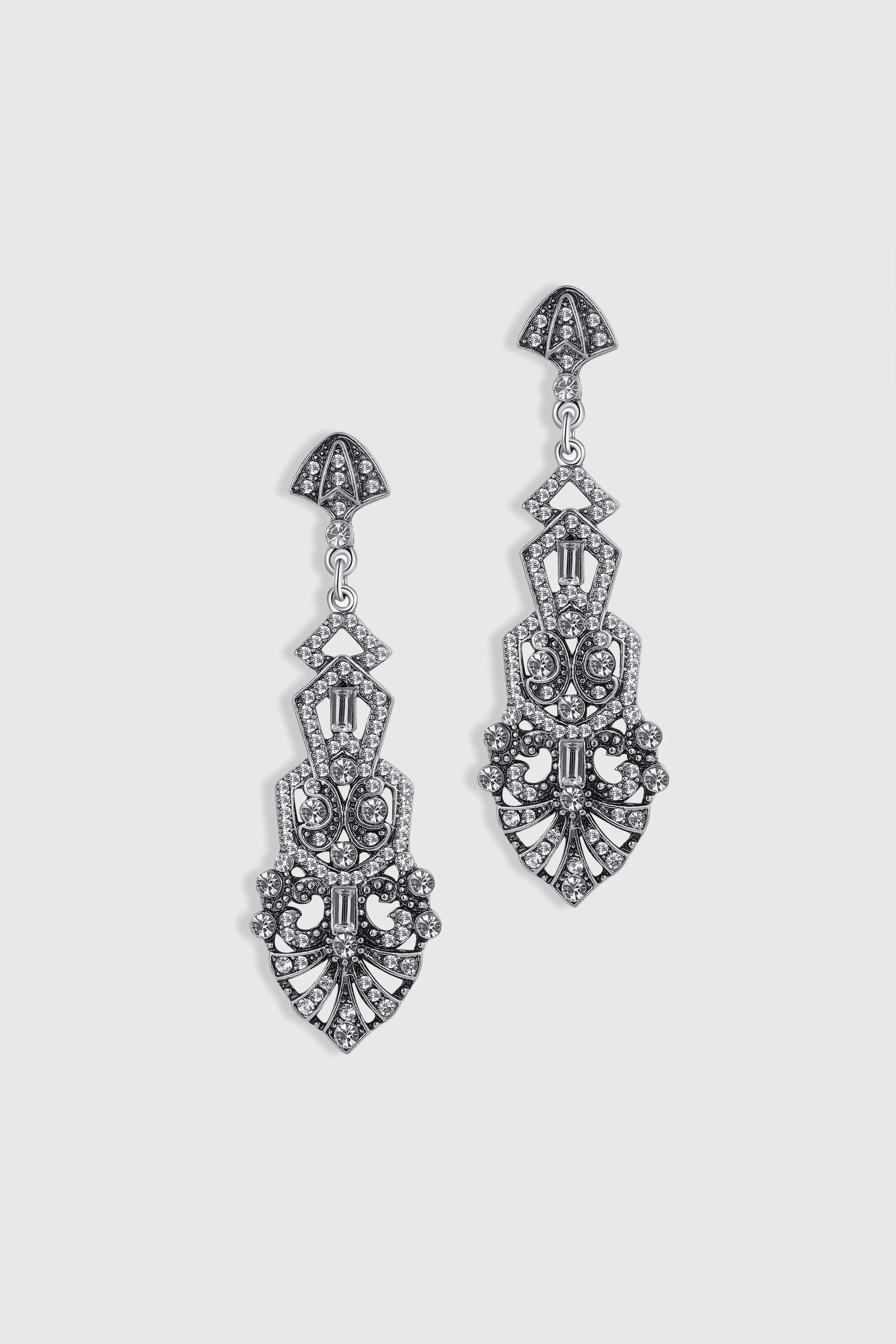 Antique Vintage Crystal Studded Earrings